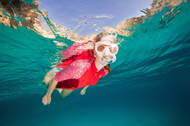 Zestaw do snorkelingu Subea Maska Fajka z zaworem 100 