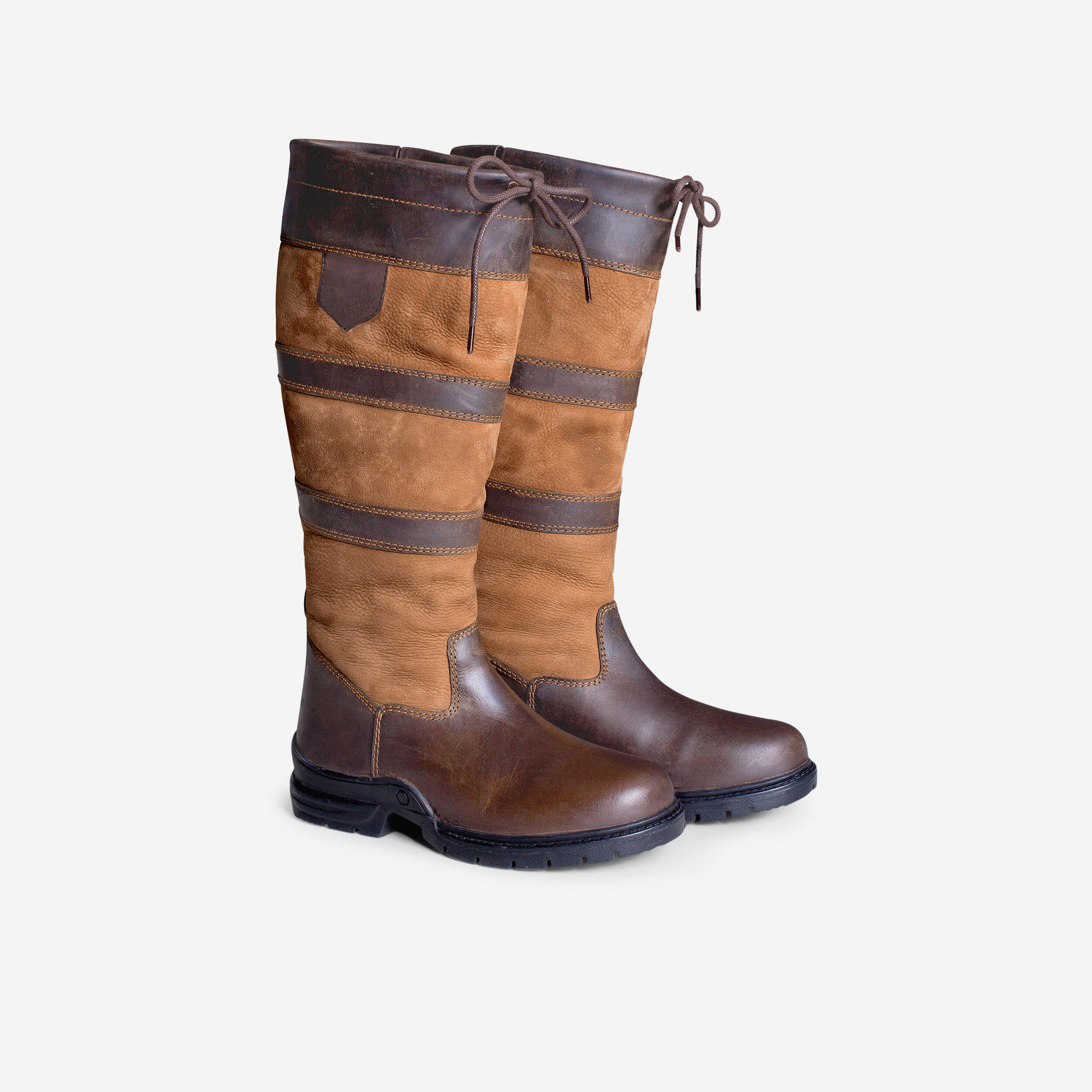 Warm Long Country Boots - Brown 1/1