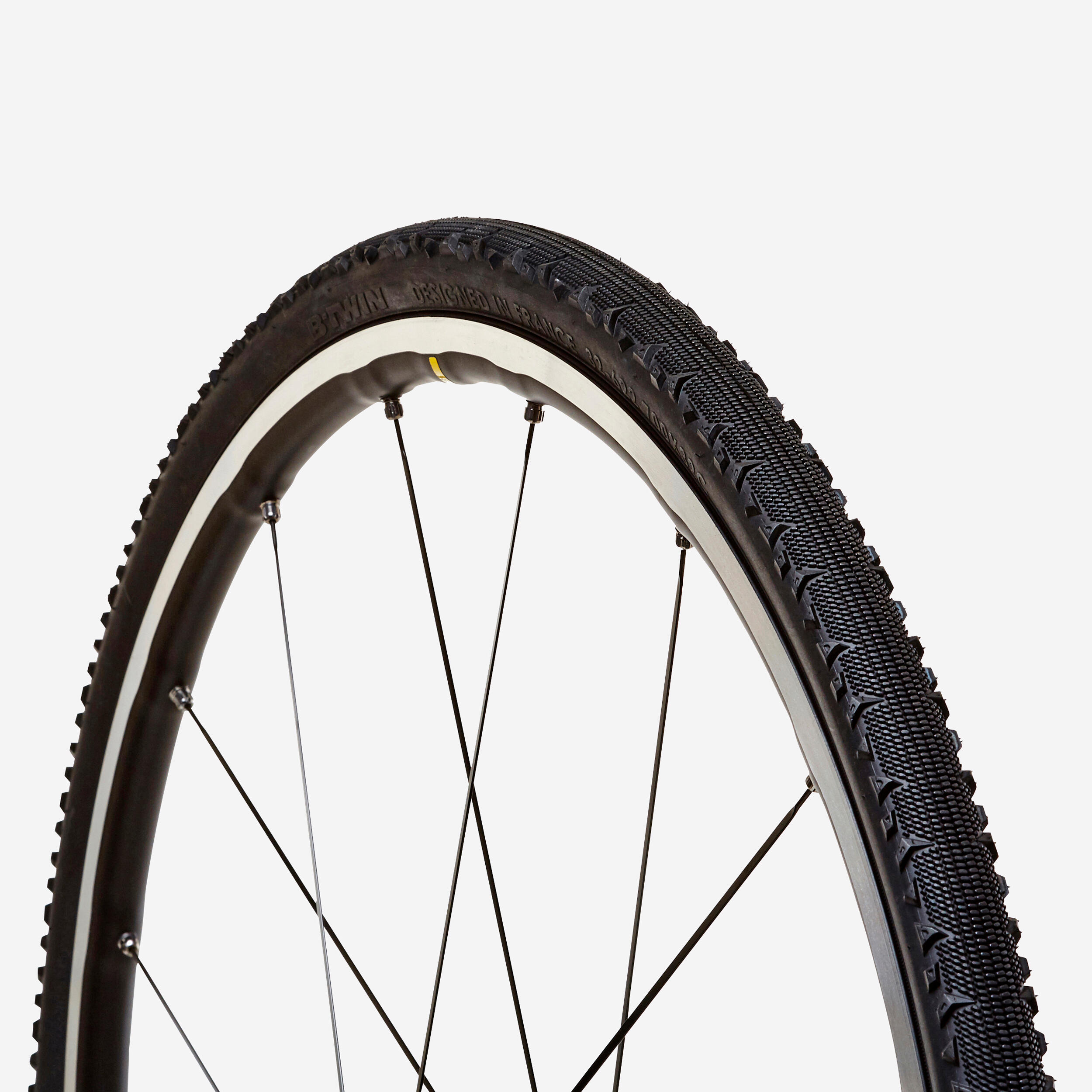 Flex Bead Light Gravel Bike Tire 700 x 38 - black - Btwin - Decathlon