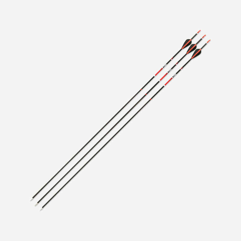 Carbon Archery Arrows for Recurve Bow TriPack Club 700 Decathlon