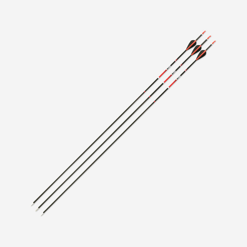 Set 3 Săgeți Tir cu Arcul CLUB 700 Carbon Arc Clasic
