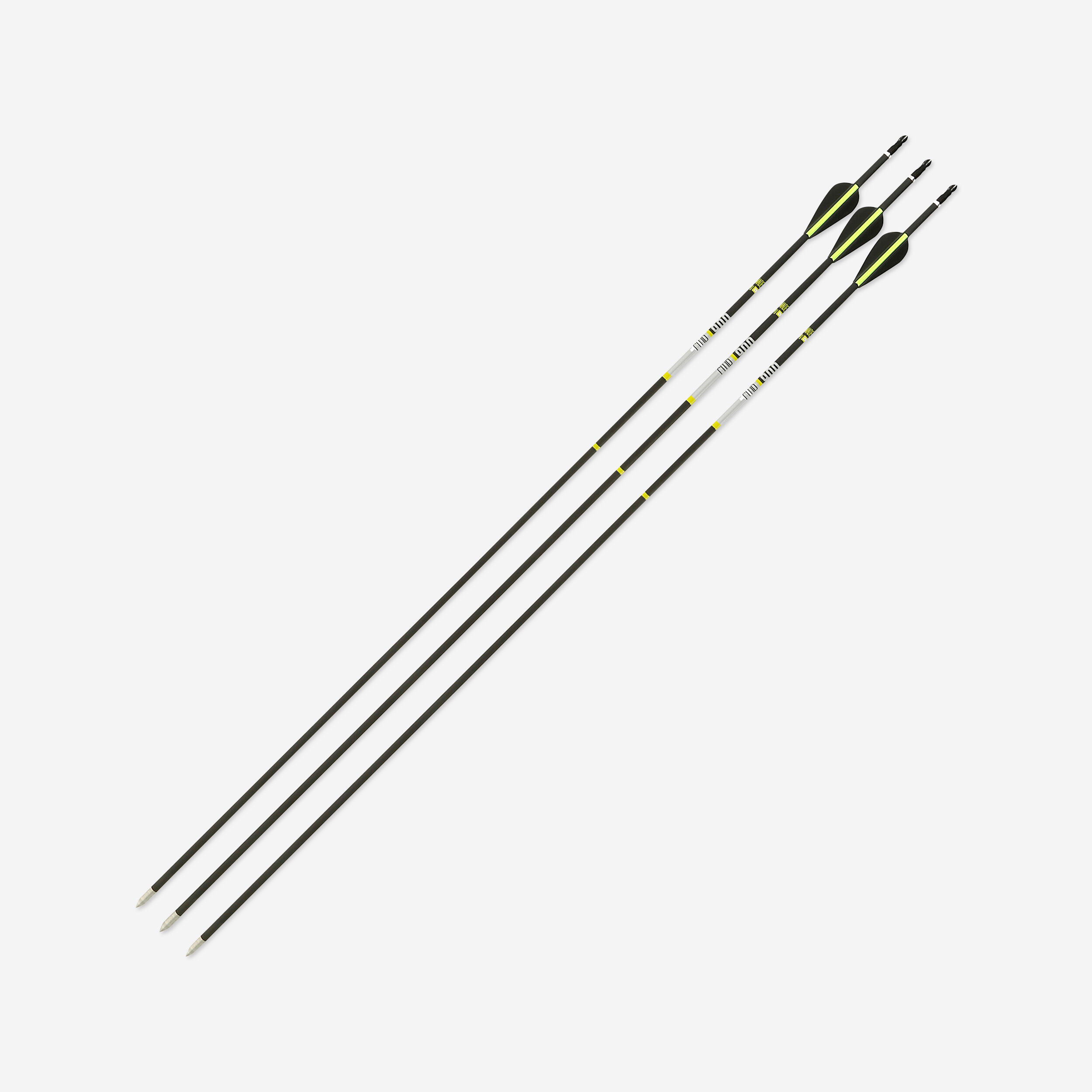 Flèches En Carbone SHARROW 30 Pouces - Spine 400, Plumes Naturelles 6 Pouces, Pour Arc Classique Ou à Poulies - 9