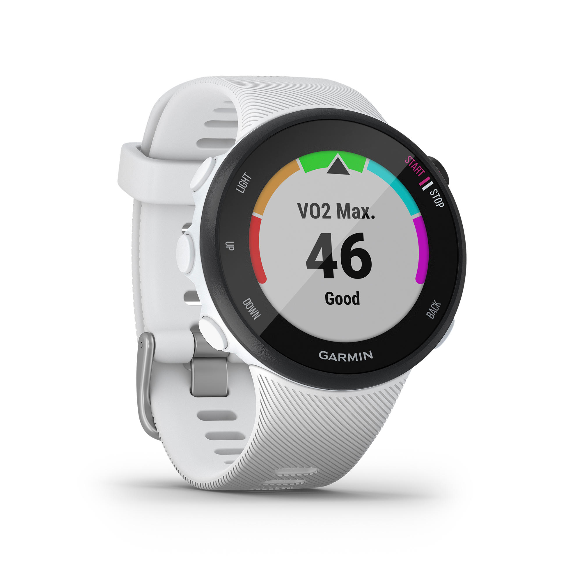 RUNNING HEART RATE MONITOR GPS WATCH FORERUNNER 45S - WHITE 15/16