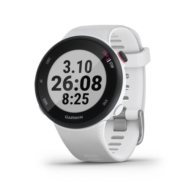 Hodinky s GPS Forerunner s kardio meranÃm 45S biele GARMIN - Decathlon