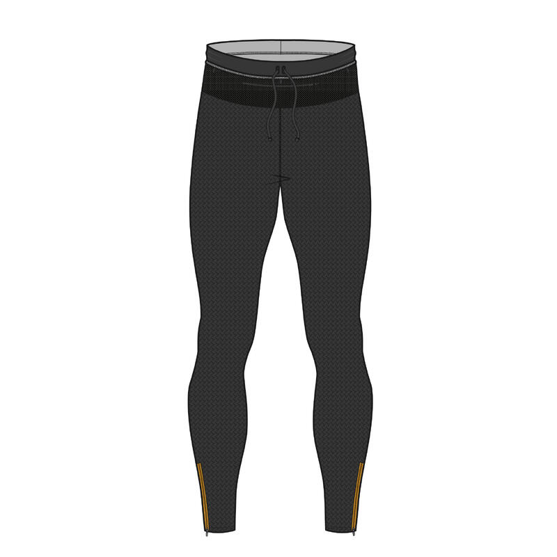 Leggings trail running uomo EMBOSS lunghi neri 