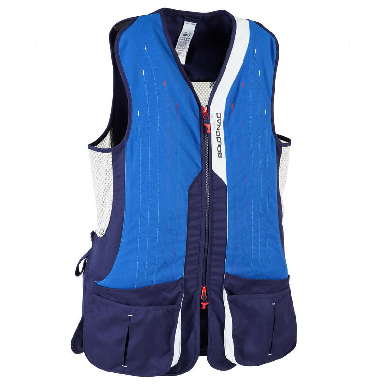 Vest voor kleiduifschieten 520 Sporting blauw