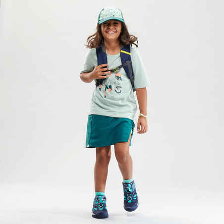 Vaikiški žygių šortai-sijonas  „MH100“, 7–15 metų vaikams, turkio spalvos