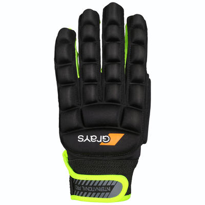 Handschoen voor hockey gemiddelde intensiteit kinderen/volwassenen grays zwart