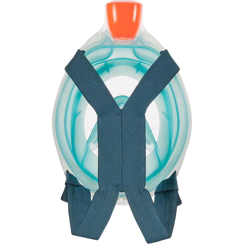 Snorkelmasker voor volwassenen Easybreath 500 met tas turquoise