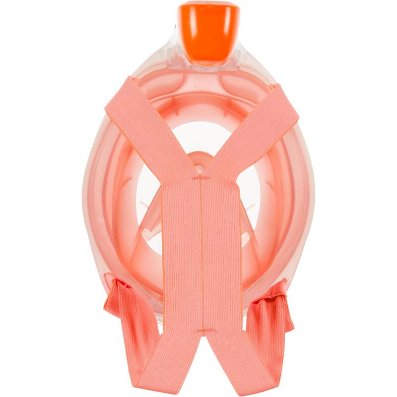 Máscara Snorkel Easybreath. Tallas S/M y M/L coral