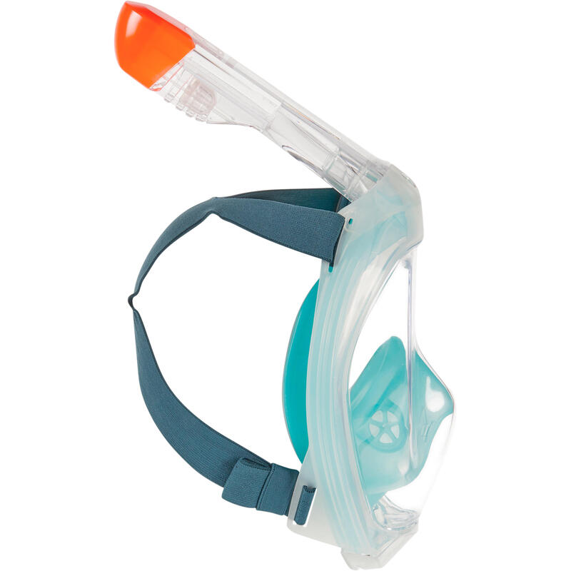 Snorkelmasker voor volwassenen Easybreath 500 met tas turquoise
