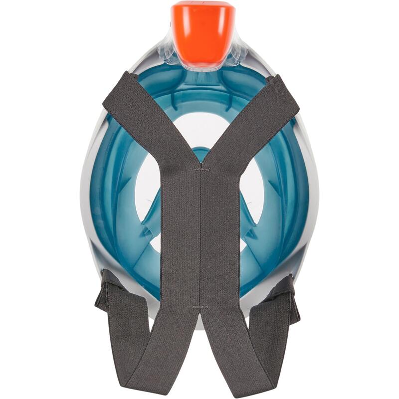 成人易呼吸全乾式浮潛面罩－500 藍色（附收納袋）
