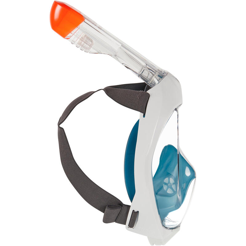 Snorkelmasker voor volwassenen Easybreath 500 met tas blauw