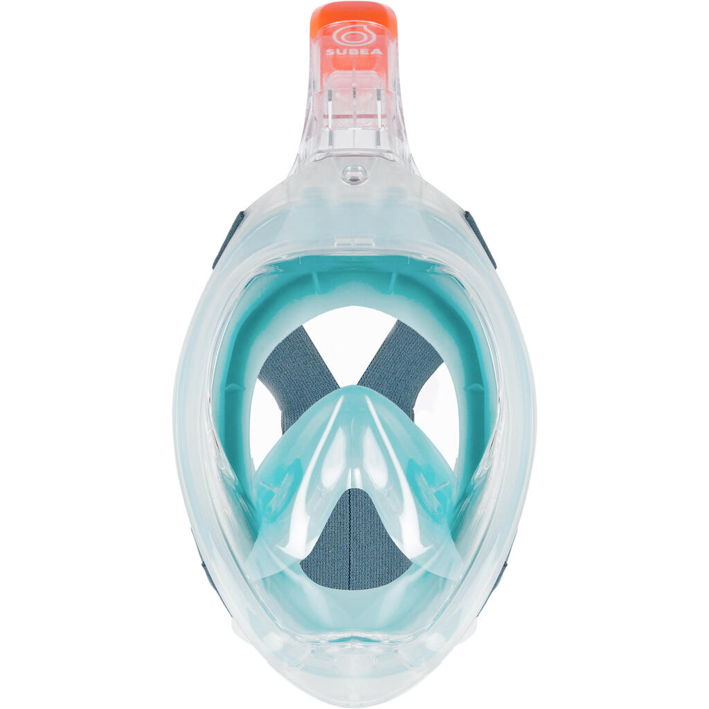 Máscara de snorkel de TPE sin funda naranja para adulto Easybreath