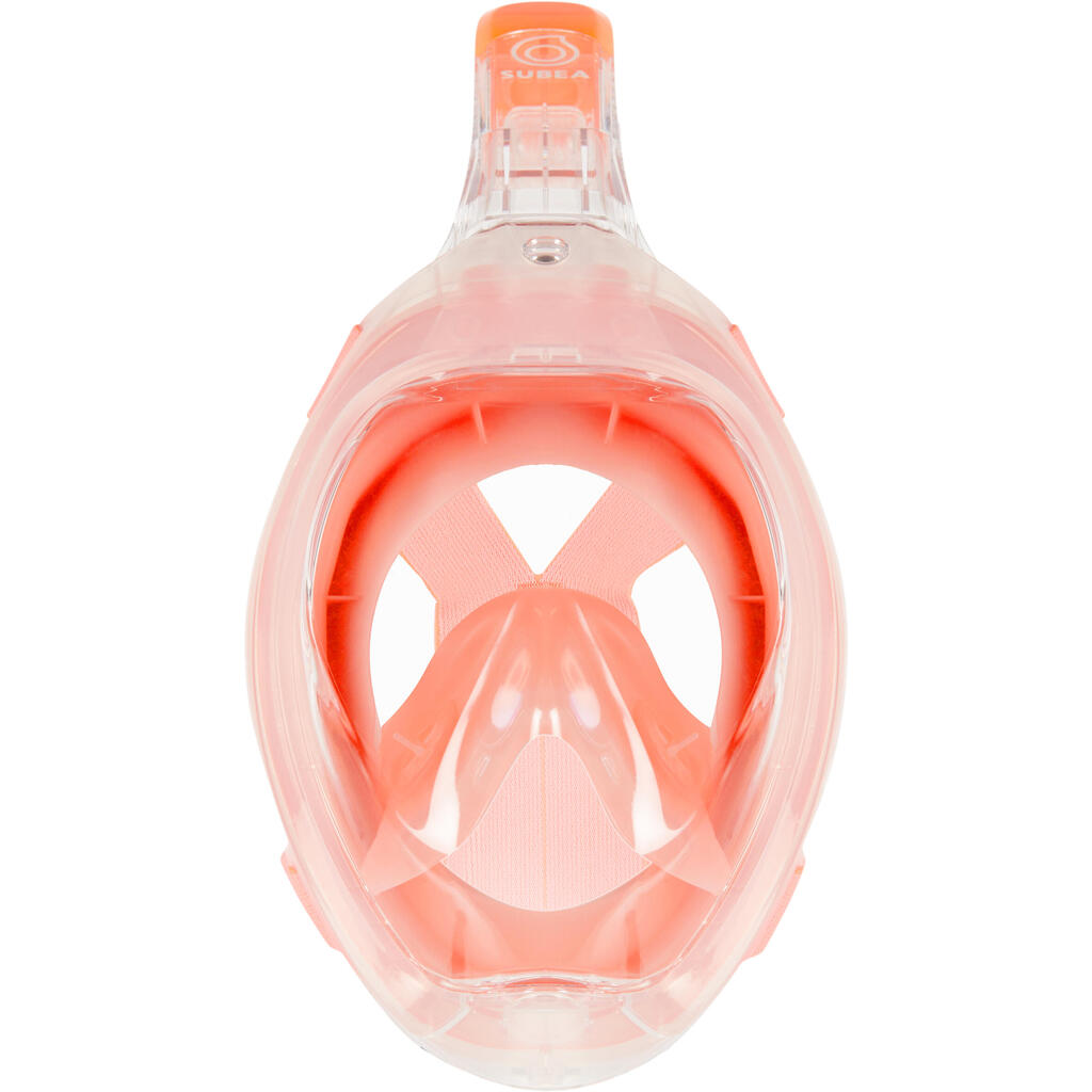 Masque easybreath snorkeling de surface adulte - gris. sans sac
