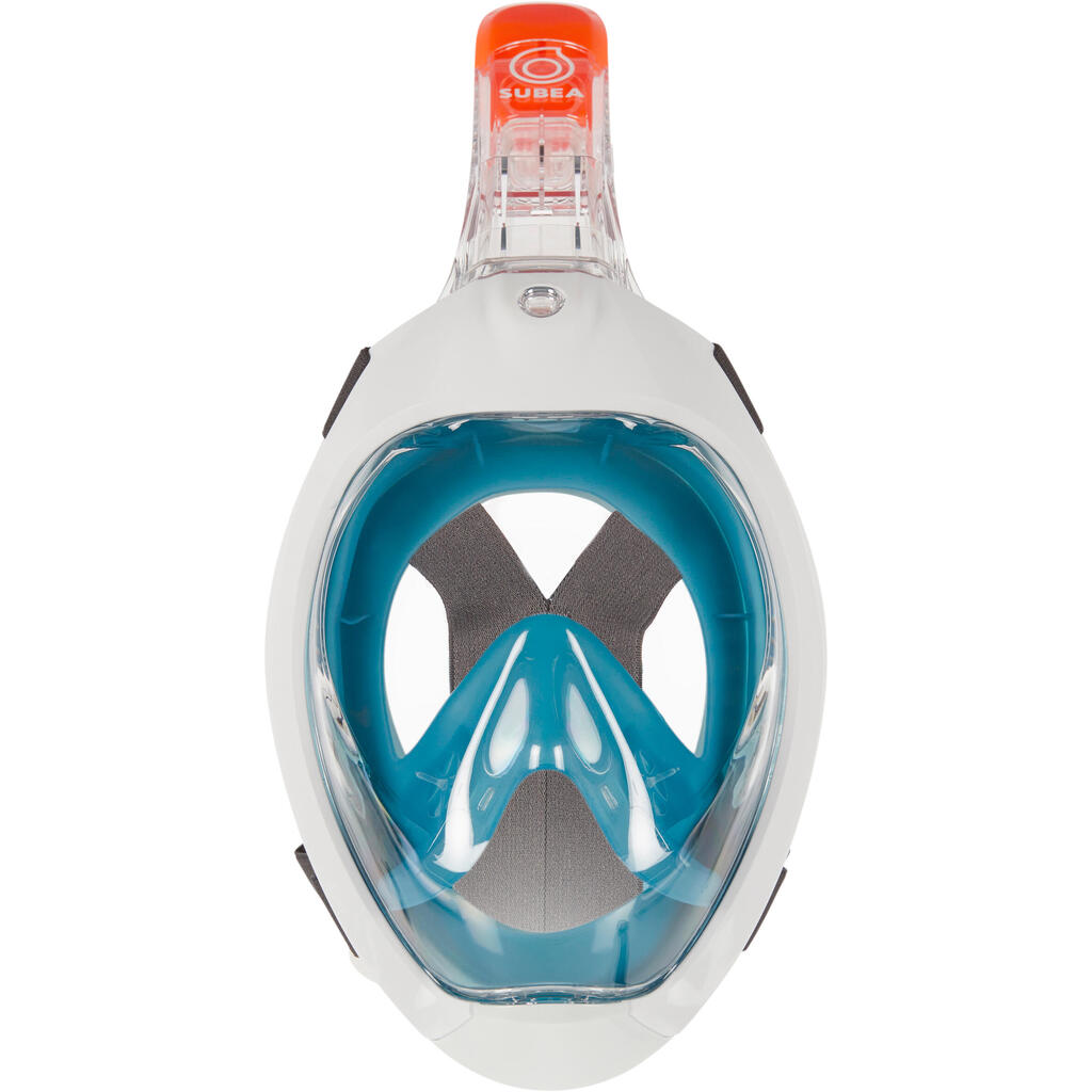 Masque easybreath snorkeling de surface adulte - gris. sans sac