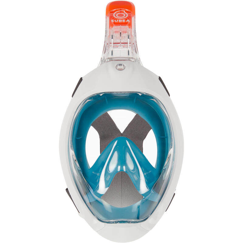 成人易呼吸全乾式浮潛面罩－500 藍色（附收納袋）
