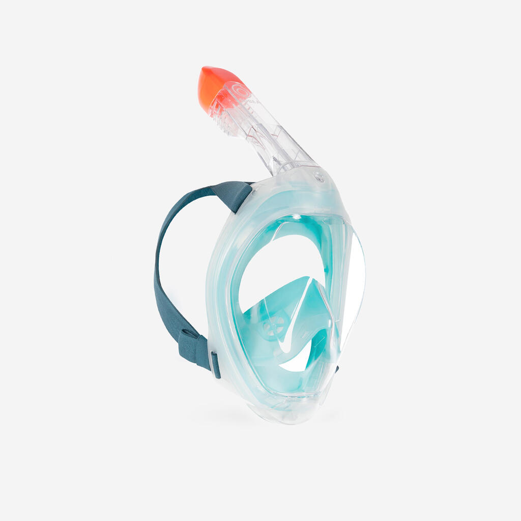 Careta de snorkel Easybreath 500 para adulto Subea turquesa