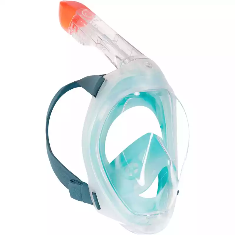 Masker Snorkelling Permukaan Easybreath 500 - Turquoise Terang