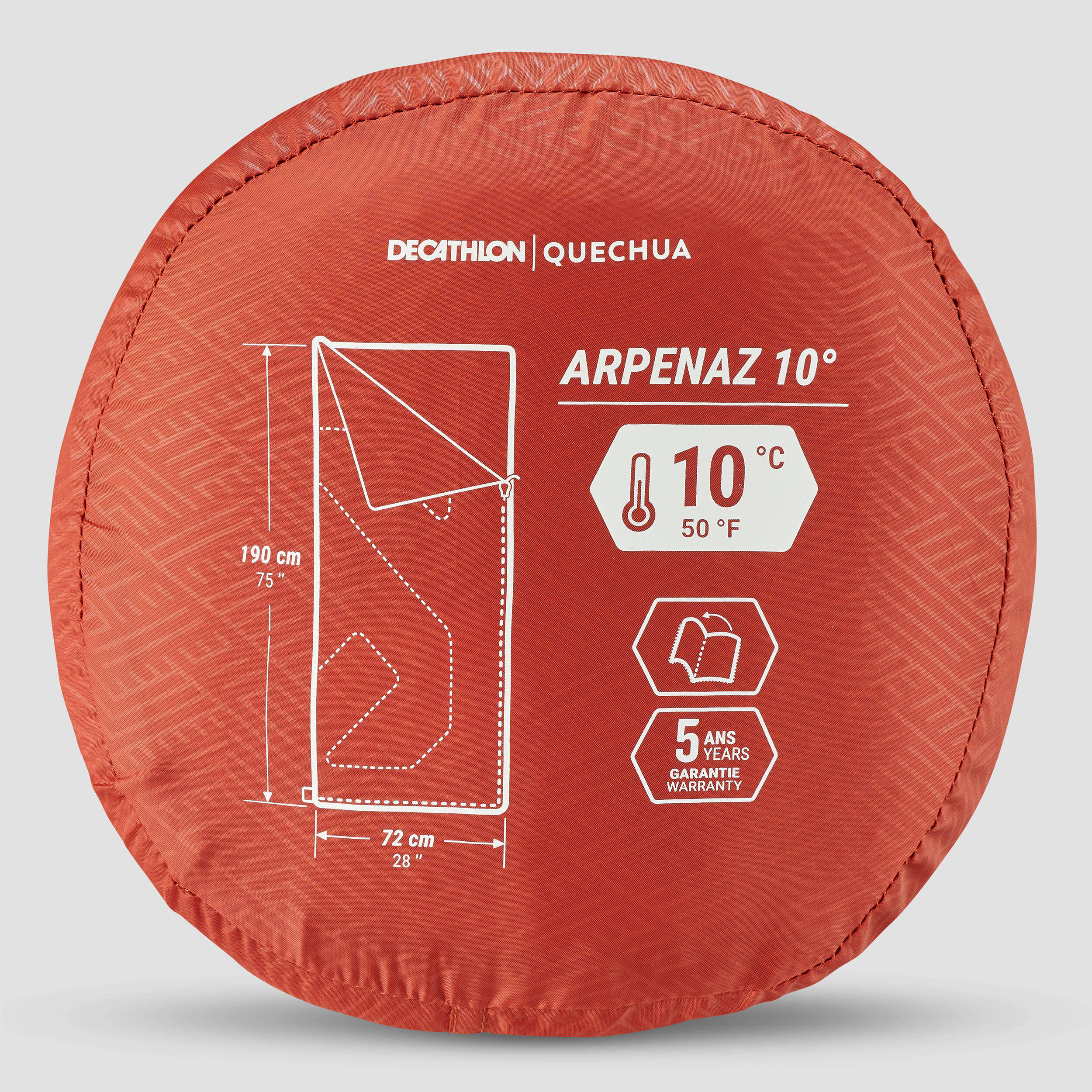 CAMPING SLEEPING BAG - ARPENAZ 10° -  1