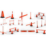 Lot de 2 jalons d&#039;entraînement de football 90cm Modular orange