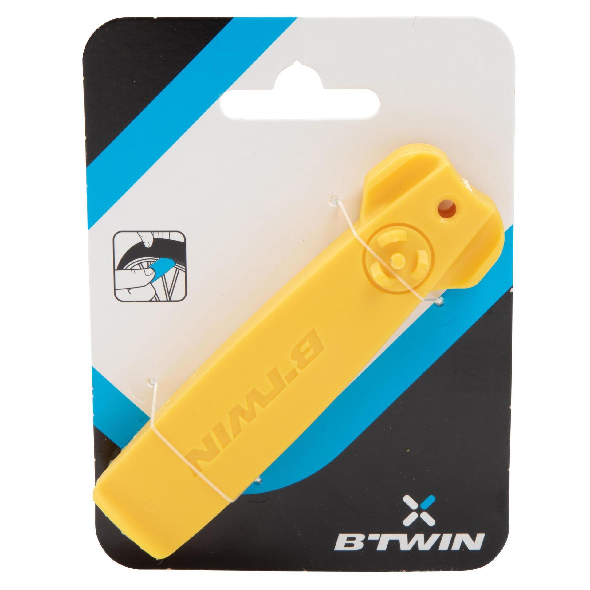 Bicycle Tyre Lever Btwin 100 3 pcs Yellow