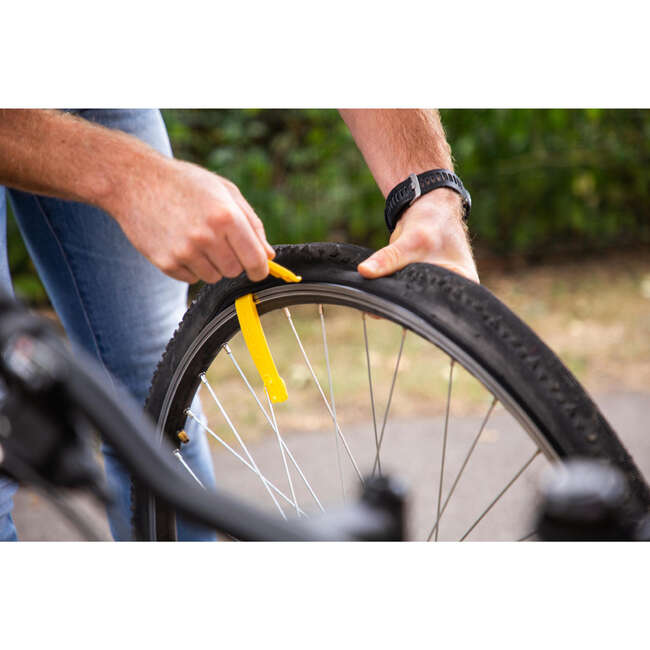 BTWIN Pack of 3 Tyre Levers Yellow Decathlon