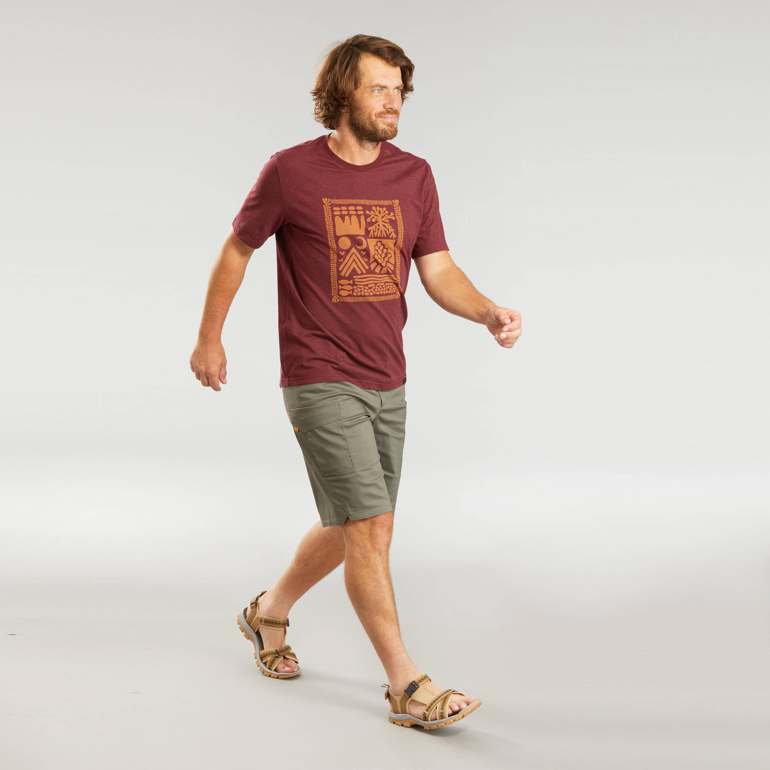 Men's Hiking Shorts NH500 - Khakhi -  4