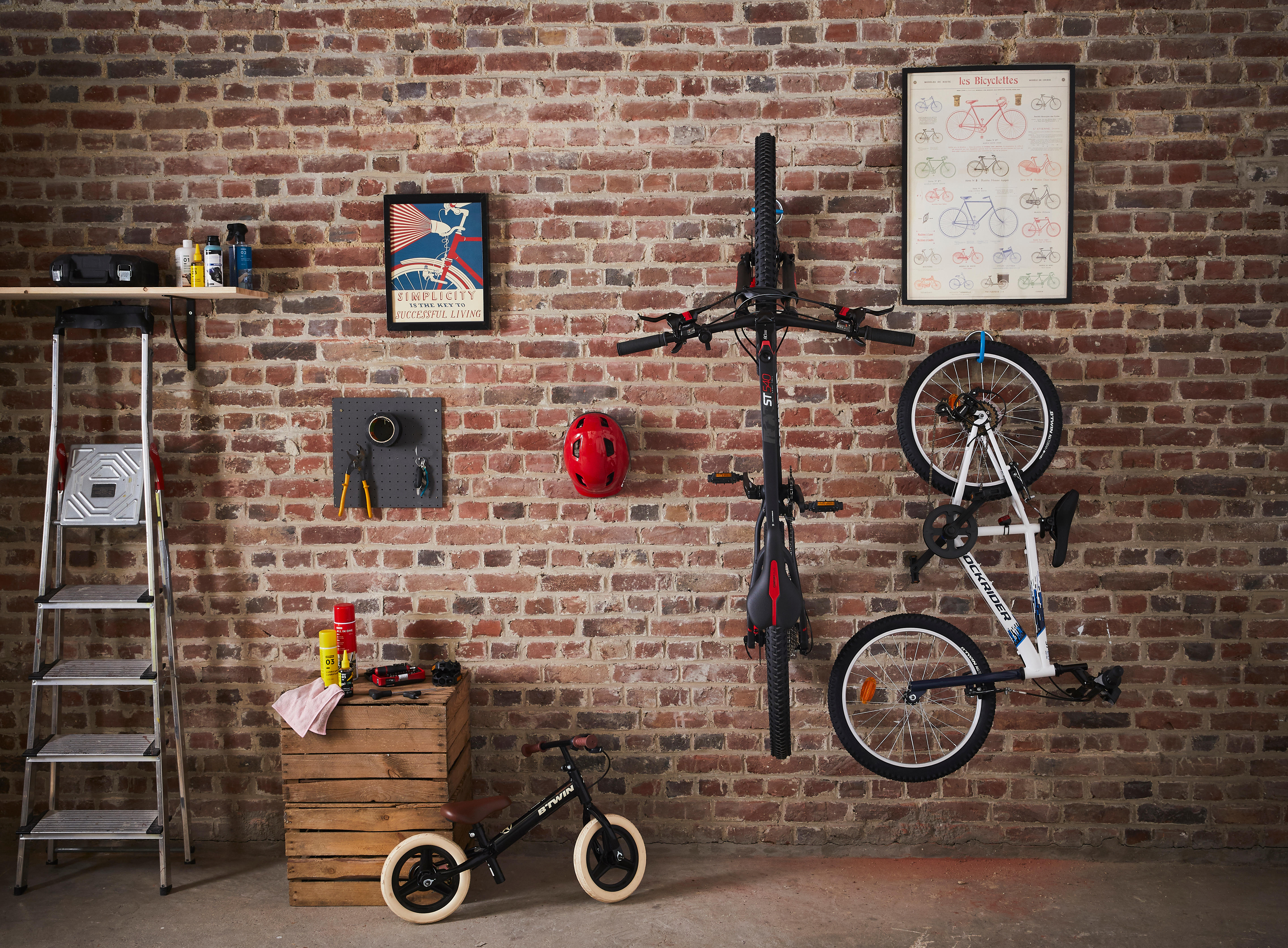 1-Bike Wall and Ceiling Rack - Decathlon - Decathlon