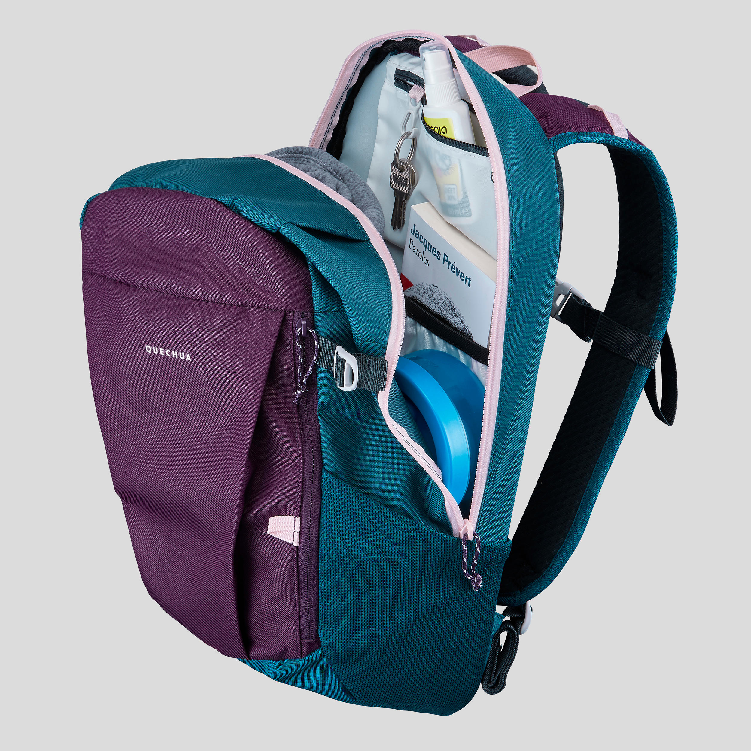 Mochila de Caminhada NH 100 - 20L - Verde cinza 8/12