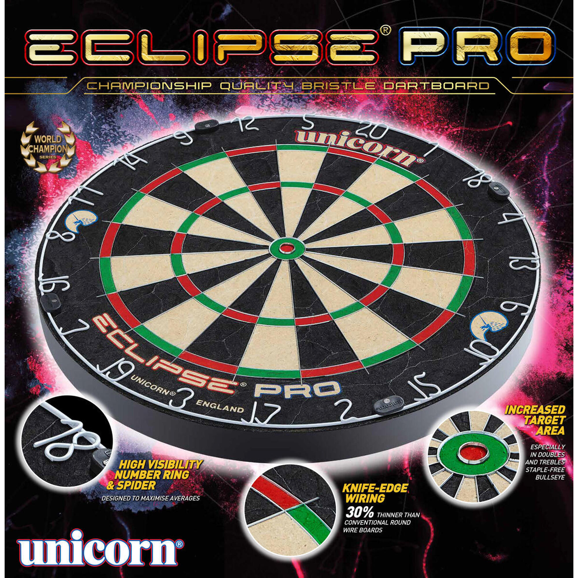 BERSAGLIO PER FRECCETTE IN ACCIAIO SISAL ECLIPSE PRO