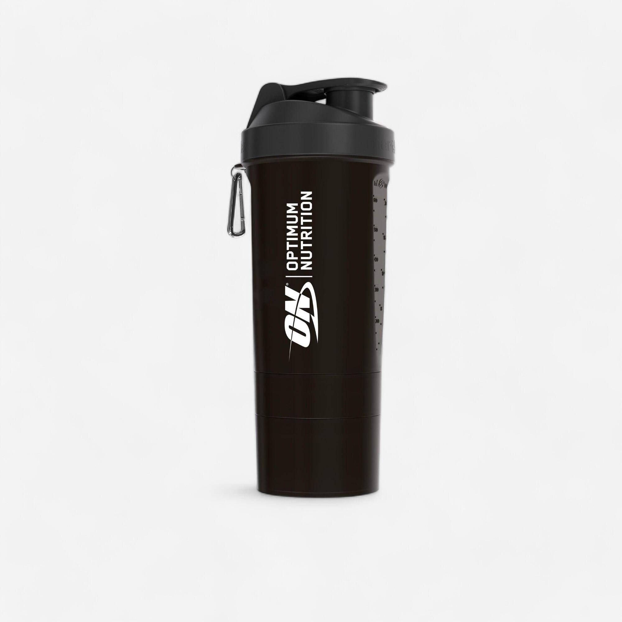 Optimum Nutrition Shaker 600 Ml Med Skruvlock Och Förvaringsfack