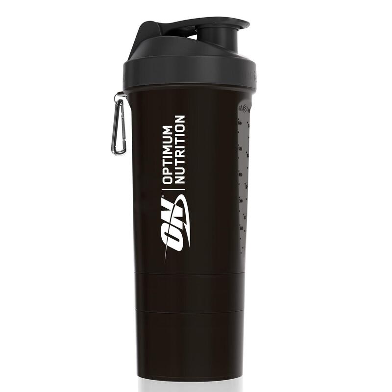 Shaker, 600 ml, csavarós tárolóedénnyel - Optimum Nutrition 