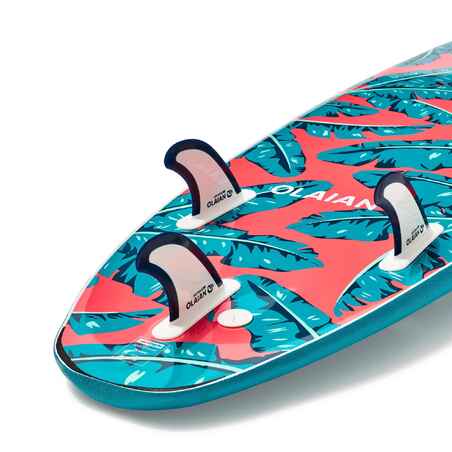 FOAM SURFBOARD 500 7'8". Comes with 1 leash and 3 fins