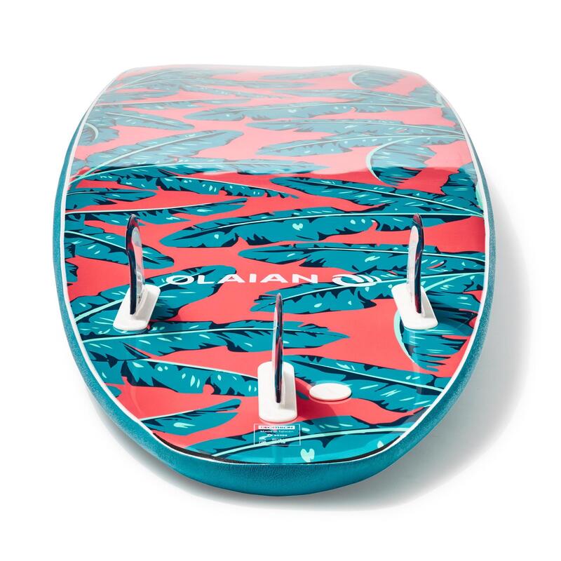 Tabla Surf Malibú Espuma Olaian 500 7'8. Pack Tabla + Leash + Quillas