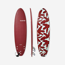 FOAM SURFBOARD 500 7'. Supplied with 1 leash and 3 fins.