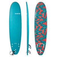 FOAM SURFBOARD 500 7'8". Supplied with 1 leash and 3 fins.
