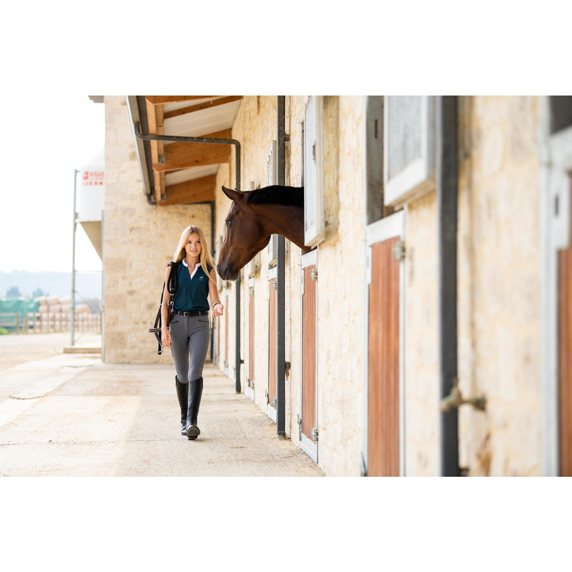 Бриджи женские с полной силиконовой леей 580 LIGHT FULLGRIP серые FOUGANZA