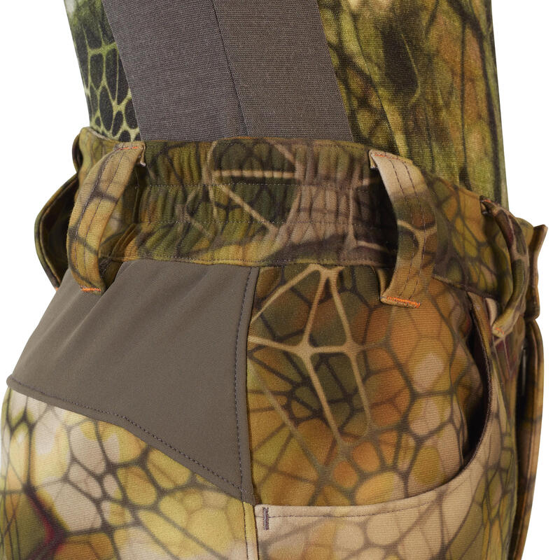 Pantalón Caza Solognac 500 Softshell Silencioso Camuflaje Sigilo