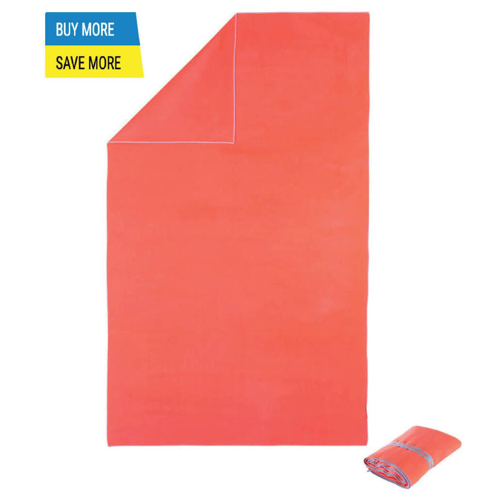 Microfibre Towel for Swimming Lila Size L 80 x 130 cm