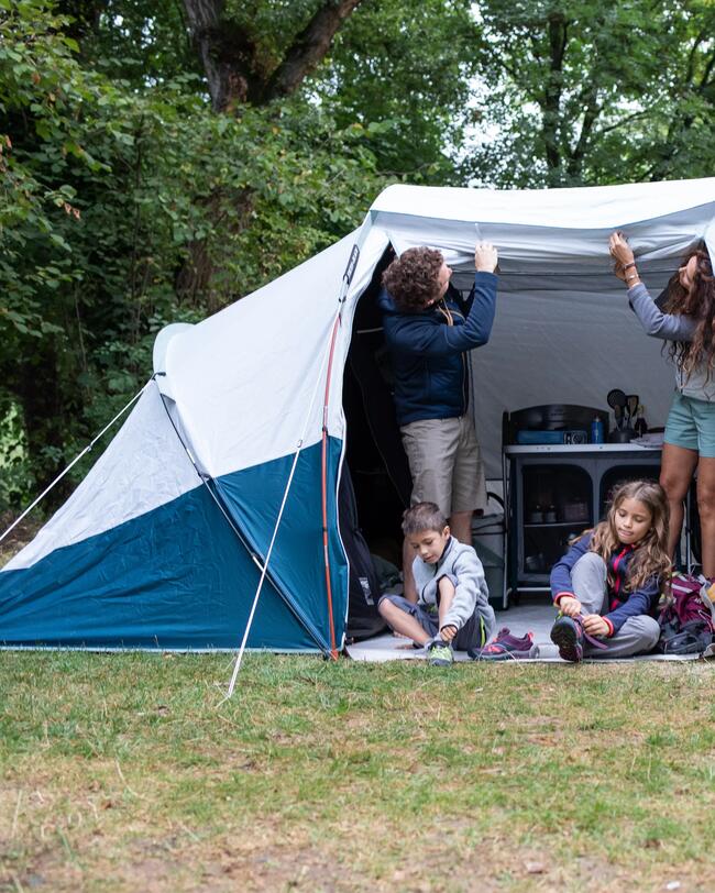 4 Man Blackout Tent With Poles - Arpenaz 4.2 F&B