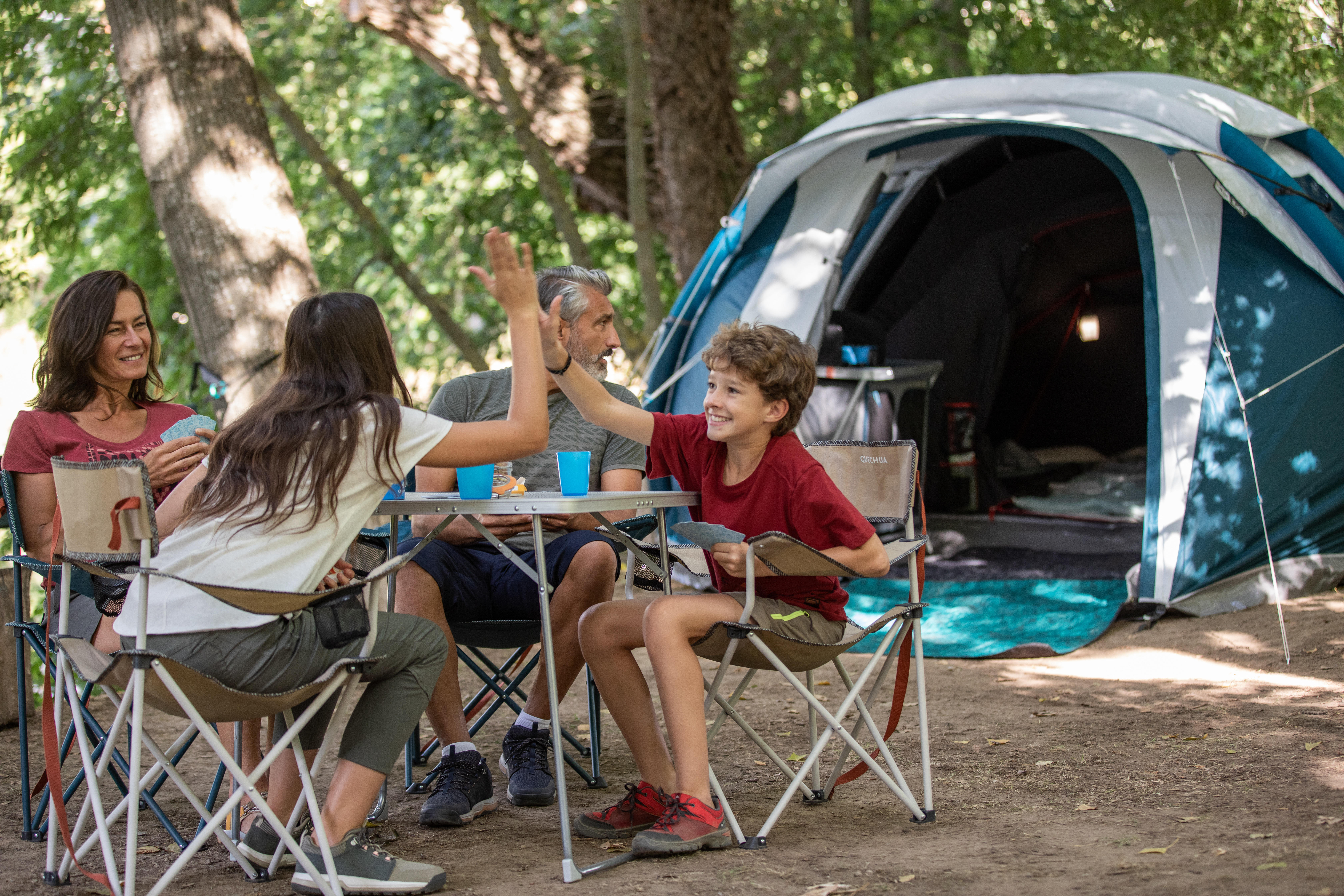 Tente de camping gonflable 4 personnes, Air Seconds Fresh & Black - QUECHUA