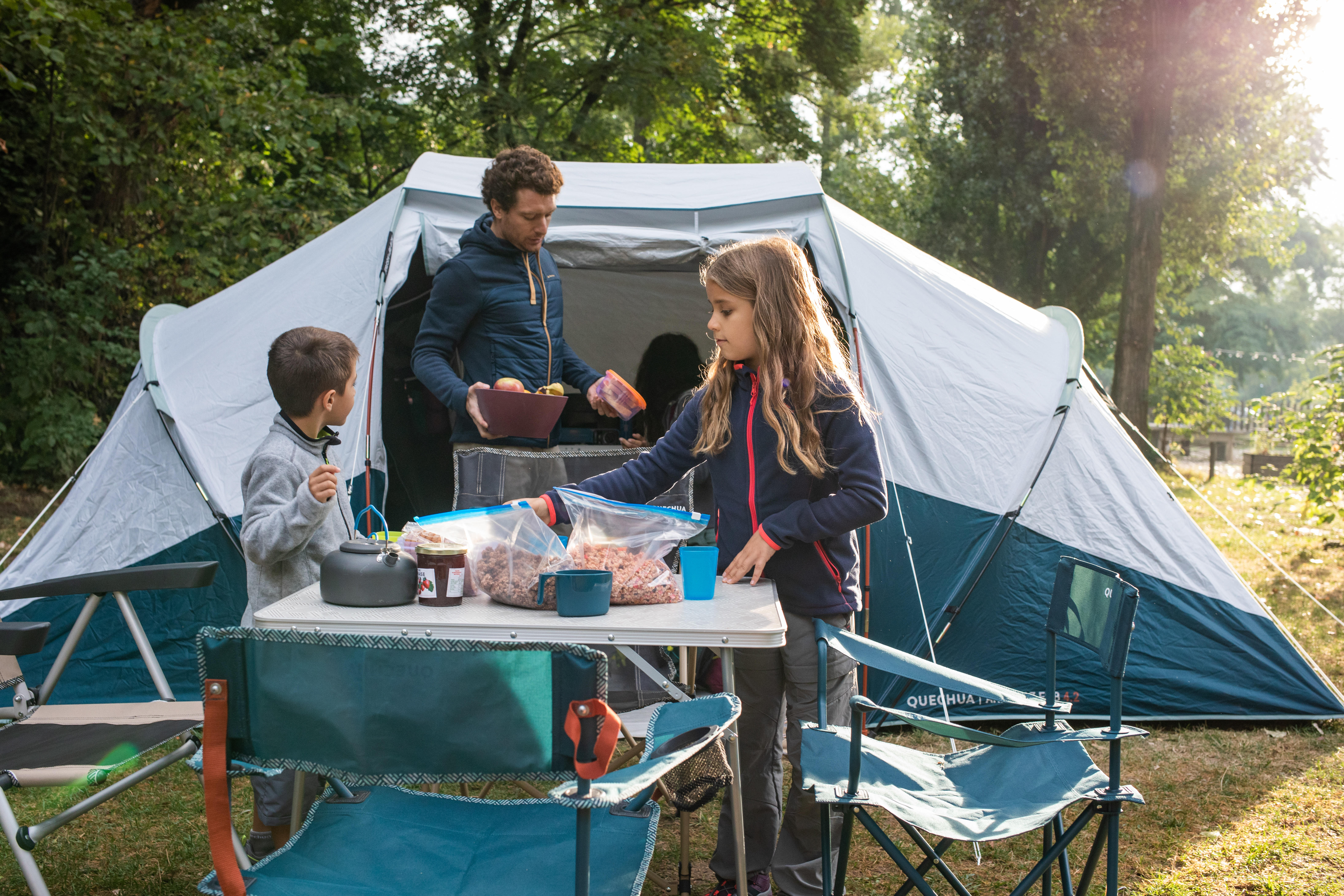 Folding Camping Chair - Blue - QUECHUA