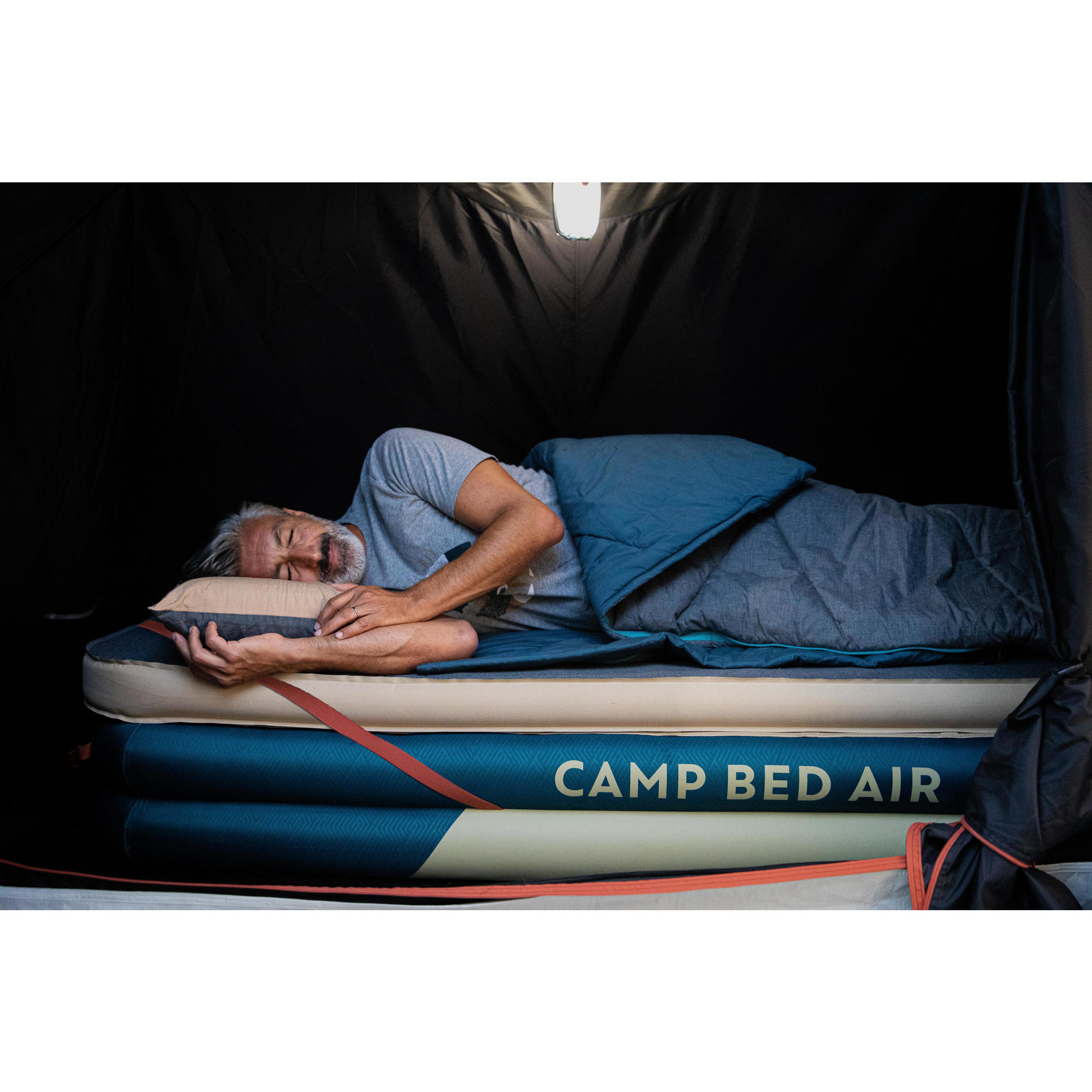 quechua inflatable camping bed base