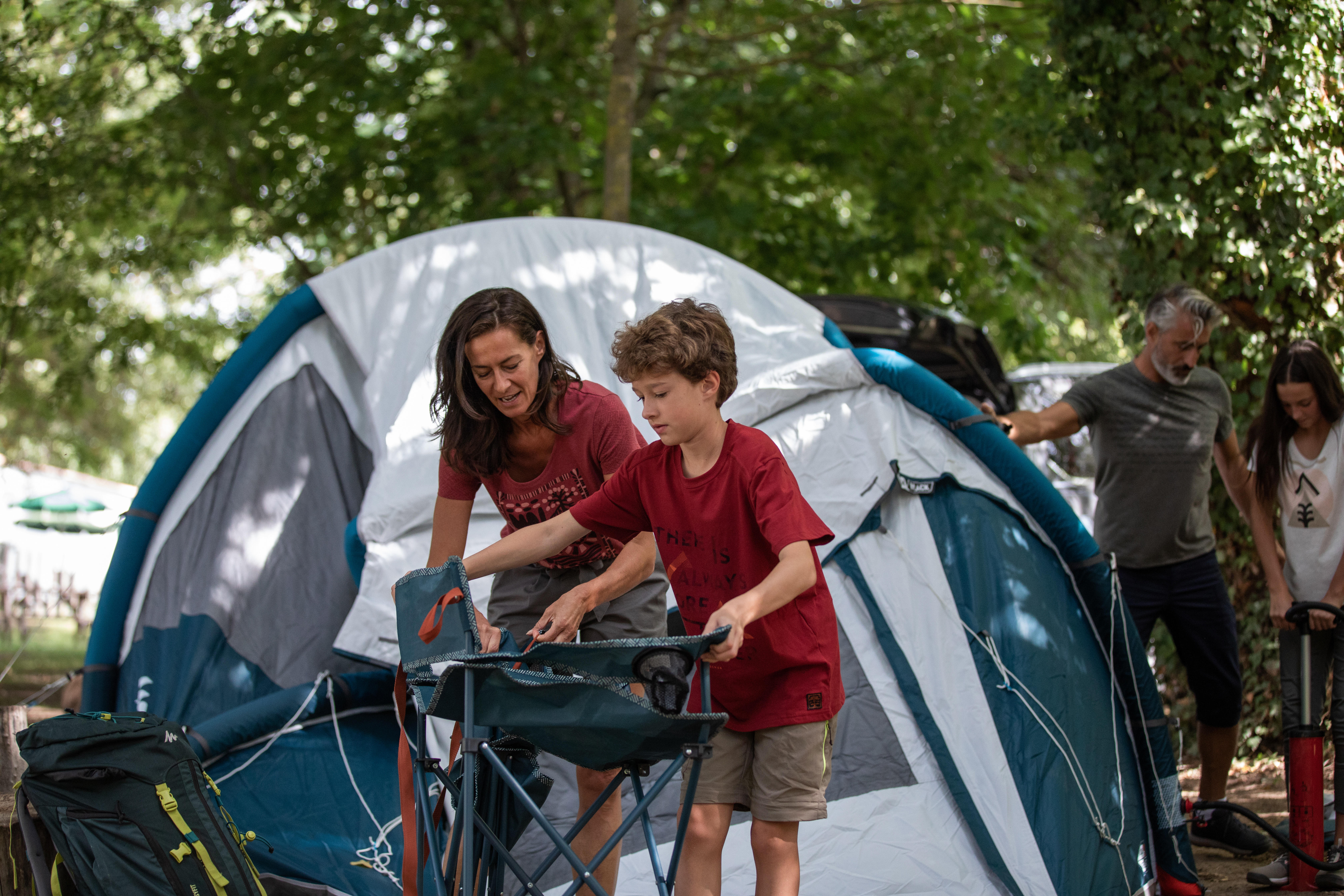 Folding Camping Chair - Blue - QUECHUA