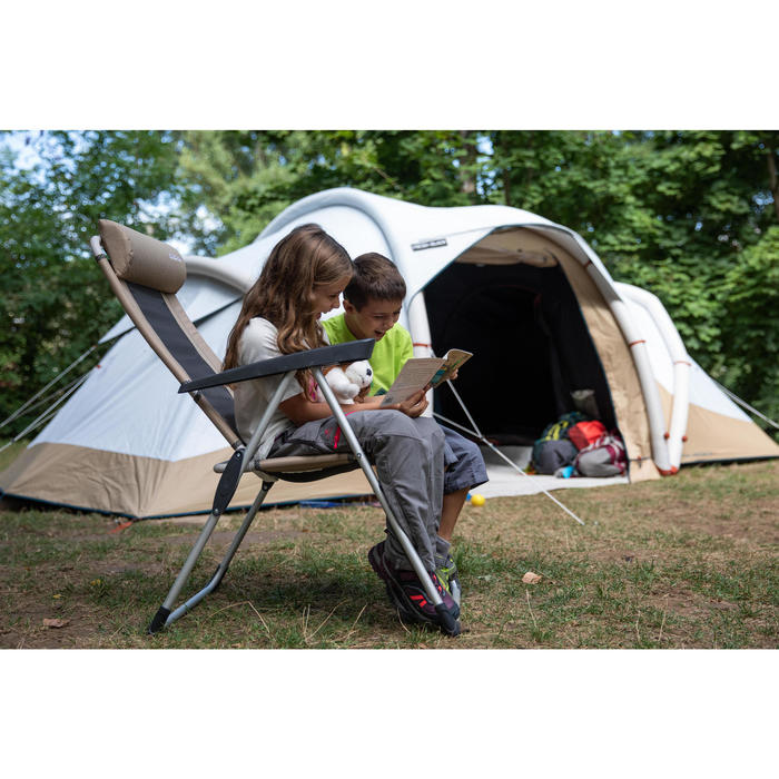 Fauteuil Confort Inclinable Pour Le Camping Bleu Quechua Decathlon