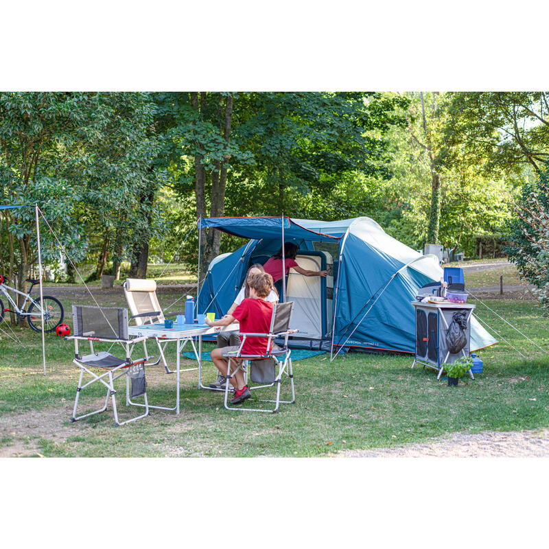 Cort camping 4 Persoane 2 Camere structură cu bețe ARPENAZ 4.2