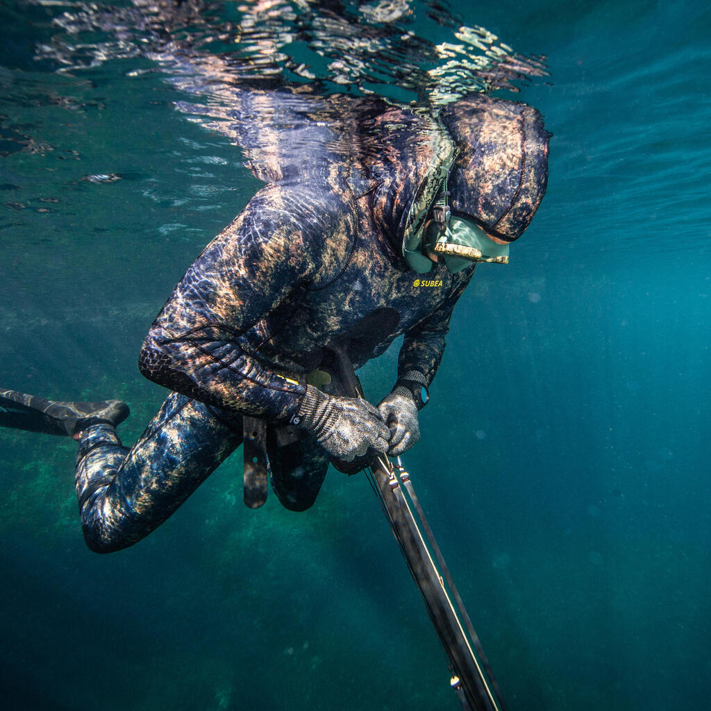 3mm split neoprene camouflage trousers for free-diving spearfishing