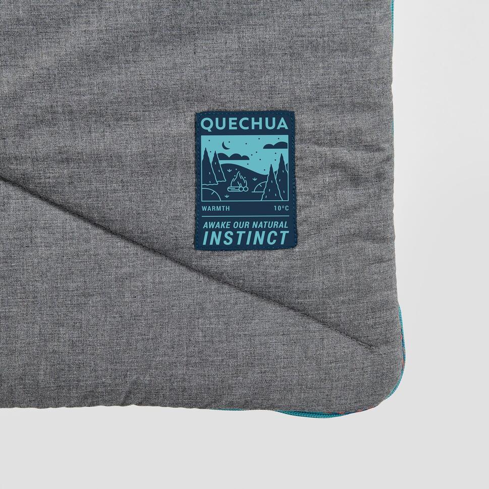 Cotton Camping Sleeping Bag Arpenaz 10° Cotton QUECHUA Decathlon