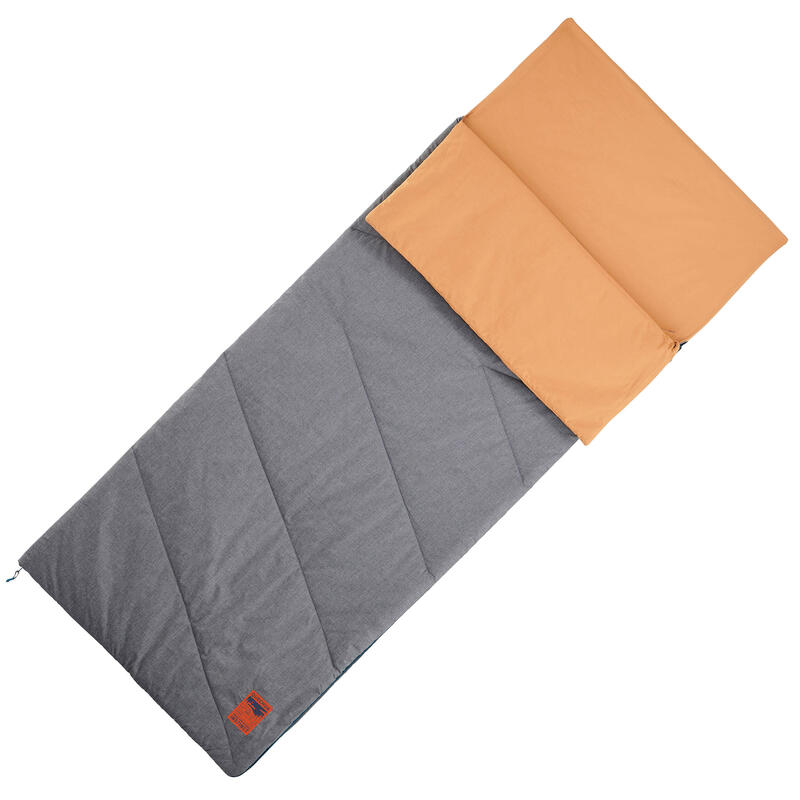 Saco de dormir algodón 20 °C confort transformable en edredón Arpenaz 20 marrón